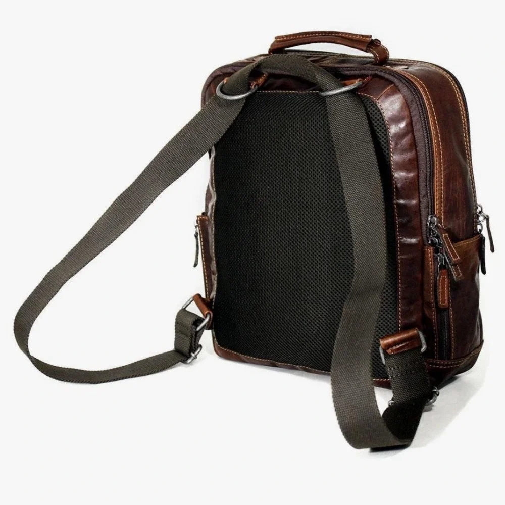 Jack Georges Voyager Compact Convertible Backpack‎ Crossbody Brown
